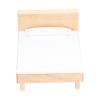 112 Miniature Oak Double Bed for Dollhouse Decoration with Mattress and Pillow view 4