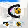 Flagest Magnetic Levitation Floating Globe, Levitating C Shape Golden Globe with LED Lights for Education Home Office Desk Decor, Holiday Anniversary Creative Gift(3.3 Inches) view 2