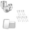 HaWare 22-Piece Kids Dinnerware Set, Stainless Steel Tableware Set Include Kids Bowls, Plates, Spoons, and Forks, Reusable Toddler Utensils, Durable for Home Picnic Restaurant, Dishwasher Safe view 1