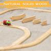 SainSmart Jr. Premium Wooden Train Track Set | 52-Piece Expandable 18FT Wood Railway System | Thomas & Brio Compatible with Storage Box | Ideal Gift for Kids 3-7 view 3