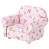 :12 Miniature Sofa for Dollhouses  Charming Heart & Strawberry Print Armchair Compatible with Standard Dollhouse Interiors view 1