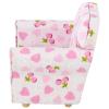 :12 Miniature Sofa for Dollhouses  Charming Heart & Strawberry Print Armchair Compatible with Standard Dollhouse Interiors view 2