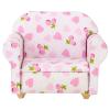 :12 Miniature Sofa for Dollhouses  Charming Heart & Strawberry Print Armchair Compatible with Standard Dollhouse Interiors view 4