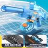 2-Pack Electric Water Gun for Kids & Adults - Automatic Water Gun, LED Light, Long-Distance Stream for Summer Outdoor Pool Beach Party Toys (Cool Black & Bright Blue) view 3