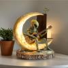 2D Alien Garden Card - Boho Alien, Decorative Aliens Decor | Acrylic Desk Cards, Moon Guitarist Collectible, Unique Coffee Table Art Piece, Stylish Home Decoration for Alien Lover, Bedrooms view 3