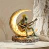 2D Alien Garden Card - Boho Alien, Decorative Aliens Decor | Acrylic Desk Cards, Moon Guitarist Collectible, Unique Coffee Table Art Piece, Stylish Home Decoration for Alien Lover, Bedrooms view 4