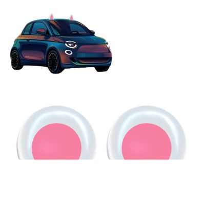 ZHOSXRC Car Roof Decoration,1 Pairs Solar Powered Cat Ears Car Roof Refit Styling Decor,Self-Adhesive Cute 3D Cat Ear Decoration Car Roof Spoiler Car Styling Decorative Car Exterior Accessories (B)