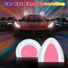 ZHOSXRC Car Roof Decoration,1 Pairs Solar Powered Cat Ears Car Roof Refit Styling Decor,Self-Adhesive Cute 3D Cat Ear Decoration Car Roof Spoiler Car Styling Decorative Car Exterior Accessories (B) view 3