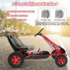 GLACER Go Kart for Kids, 4 Wheels Pedal car w/Adjustable Seat & Hand Brakes, EVA Tires, Pedal Powered Outdoor Racer for Boys & Girls, Ride on Toy (Red) view 3