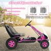GLACER Go Kart for Kids, 4 Wheels Pedal car w/Adjustable Seat & Hand Brakes, EVA Tires, Pedal Powered Outdoor Racer for Boys & Girls, Ride on Toy (Pink) view 3