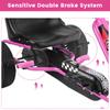 GLACER Go Kart for Kids, 4 Wheels Pedal car w/Adjustable Seat & Hand Brakes, EVA Tires, Pedal Powered Outdoor Racer for Boys & Girls, Ride on Toy (Pink) view 4
