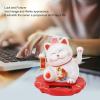 Zunate Solar Waving Cat Portable, Lucky Cat Waving Arm Solar Powered, Good Luck Fortune Feline Sun Powered for Home Office Car Dashboard Decor (2314A) view 2