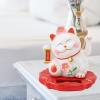 Zunate Solar Waving Cat Portable, Lucky Cat Waving Arm Solar Powered, Good Luck Fortune Feline Sun Powered for Home Office Car Dashboard Decor (2312A) view 4