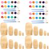 Kugliwa 4 Set DIY Wooden Blank Russian Nesting Dolls Unpainted Matryoshka Plain Nesting Dolls for Kids Birthday Gift DIY Craft Parent Child Activities view 1