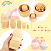 Kugliwa 4 Set DIY Wooden Blank Russian Nesting Dolls Unpainted Matryoshka Plain Nesting Dolls for Kids Birthday Gift DIY Craft Parent Child Activities view 3