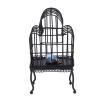 1:12 Scale Dollhouse Bird Cage Metal Miniature Bird Cage Realistic Opening Door Miniature Dollhouse Bird Cage with Fake Grass Bird Sticker, Dollhouse Birdcage, Miniature Bird view 1
