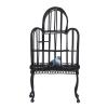 1:12 Scale Dollhouse Bird Cage Metal Miniature Bird Cage Realistic Opening Door Miniature Dollhouse Bird Cage with Fake Grass Bird Sticker, Dollhouse Birdcage, Miniature Bird view 2