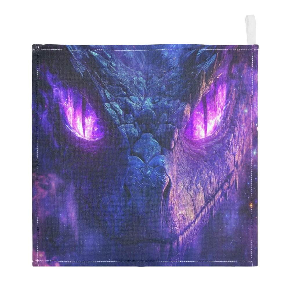 WELLDAY Cool Dragon Eyes Baby Washcloths, 5 Pack of Cotton Newborn Washcloths, Extra Soft & Ultra Absorbent Muslin Washcloths Baby, Unisex 12 X 12 in