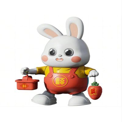 Baby Rechargable Musical Easter Bunny Toy Dancing Crawling Tummy Time Toys, Light Up Infant Toys 6-18 18-36 Months Birthday Easter Gifts for 1-3 Year Old Boy Girl Learning Baby Easter Basket Stuffers