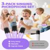 YLL Upgraded Mini Karaoke Machine with 3 Wireless Microphones Toy for Kids, Birthday Gifts for Girls Boys, Portable MP3 Player for Ages 3, 4, 5, 6, 7, 8, 9, 10, 11, 12+ Year Old Family Party (Purple) view 3