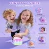 YLL Upgraded Mini Karaoke Machine with 3 Wireless Microphones Toy for Kids, Birthday Gifts for Girls Boys, Portable MP3 Player for Ages 3, 4, 5, 6, 7, 8, 9, 10, 11, 12+ Year Old Family Party (Purple) view 4