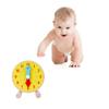 Hohopeti 1pc Wooden Educational Clock for Interactive Learning Time for and Babies Yellow Ideal for Early Education Activities and Time Recognition view 1