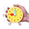 Hohopeti 1pc Wooden Educational Clock for Interactive Learning Time for and Babies Yellow Ideal for Early Education Activities and Time Recognition view 3