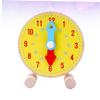 Hohopeti 1pc Wooden Educational Clock for Interactive Learning Time for and Babies Yellow Ideal for Early Education Activities and Time Recognition view 4