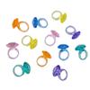 HOOTNEE Diy Acrylic Plastic Ring 74pcs Decorative Ring Toy Kid Colorful Flashing Set view 1