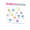 HOOTNEE Diy Acrylic Plastic Ring 74pcs Decorative Ring Toy Kid Colorful Flashing Set view 2