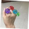 HOOTNEE Diy Acrylic Plastic Ring 74pcs Decorative Ring Toy Kid Colorful Flashing Set view 3