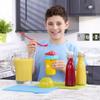 ChillFactor Colour Shock Slushy Maker Super Sunburst Reusable Slushy Maker Cup, Homemade Slushies Squeeze Cup Slushy Maker Kitchen Toy, Orange view 4