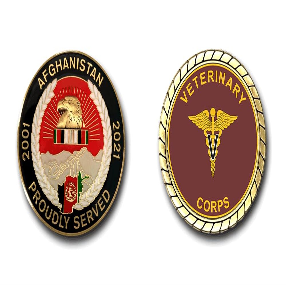 US Army Veterinary Corps Afghanistan Service Challenge Coin