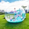10FT-Single Layer Inflatable Bubble House Dome for Kids Clear PVC Balloon House with Tunnel 750W Air Blower and 600W Air Pump Perfect for Parties Yard Decoration and Outdoor Fun view 3