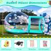 10FT-Single Layer Inflatable Bubble House Dome for Kids Clear PVC Balloon House with Tunnel 750W Air Blower and 600W Air Pump Perfect for Parties Yard Decoration and Outdoor Fun view 4