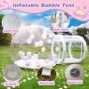 8.2FT-Single Layer Inflatable Bubble House Dome for Kids Clear PVC Balloon House with Tunnel 750W Air Blower and 600W Air Pump Perfect for Parties Yard Decoration and Outdoor Fun view 4