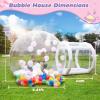 10FT-Single Layer Inflatable Bubble House Dome for Kids Clear PVC Balloon House with Tunnel 750W Air Blower and 600W Air Pump Perfect for Parties Yard Decoration and Outdoor Fun view 2