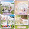 10FT-Single Layer Inflatable Bubble House Dome for Kids Clear PVC Balloon House with Tunnel 750W Air Blower and 600W Air Pump Perfect for Parties Yard Decoration and Outdoor Fun view 3