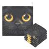 WELLDAY Cute Black Cat Face Baby Washcloths, 3 Pack of Cotton Newborn Washcloths, Extra Soft & Ultra Absorbent Muslin Washcloths Baby, Unisex 12 X 12 in view 1