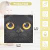 WELLDAY Cute Black Cat Face Baby Washcloths, 3 Pack of Cotton Newborn Washcloths, Extra Soft & Ultra Absorbent Muslin Washcloths Baby, Unisex 12 X 12 in view 3