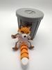 Articulated Fox Fidget Toy with Trash Can  Collectible Trash Animals Series! view 1