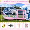 10FT-Single Layer Inflatable Bubble House Dome for Kids Clear PVC Balloon House with Tunnel 750W Air Blower and 600W Air Pump Perfect for Parties Yard Decoration and Outdoor Fun view 4