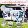 13FT-Double Layer Inflatable Bubble House Dome for Kids Clear PVC Balloon House with Tunnel 750W Air Blower and 600W Air Pump Perfect for Parties Yard Decoration and Outdoor Fun view 2