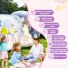 10FT-Double Layer Inflatable Bubble House Dome for Kids Clear PVC Balloon House with Tunnel 750W Air Blower and 600W Air Pump Perfect for Parties Yard Decoration and Outdoor Fun view 3