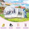 10FT-Double Layer Inflatable Bubble House Dome for Kids Clear PVC Balloon House with Tunnel 750W Air Blower and 600W Air Pump Perfect for Parties Yard Decoration and Outdoor Fun view 4