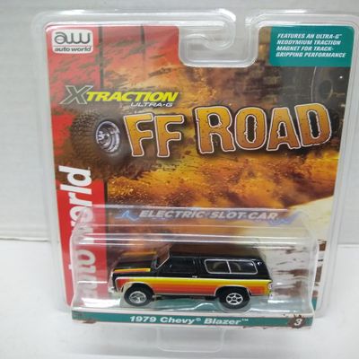 Auto World SC407-3B 1979 Blazer HO Scale Electric Slot Car - Black with Graphics
