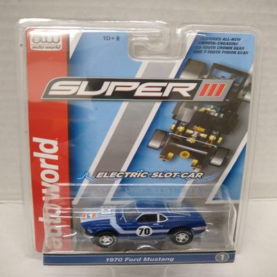 Auto World SC413-1A 1970#70 Gulf Muscle Car HO Scale Electric Slot Car - Blue
