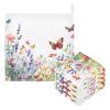 WELLDAY Spring Wildflowers Baby Washcloths, 3 Pack of Cotton Newborn Washcloths, Extra Soft & Ultra Absorbent Muslin Washcloths Baby, Unisex 12 X 12 in view 3