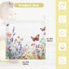 WELLDAY Spring Wildflowers Baby Washcloths, 3 Pack of Cotton Newborn Washcloths, Extra Soft & Ultra Absorbent Muslin Washcloths Baby, Unisex 12 X 12 in view 4