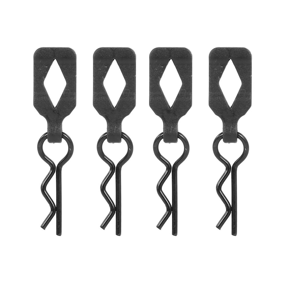 RC Car Repair Kit for Arrma for Kraton for Axial for SCX10 for Traxxas for Trx4 for Tamiya 1/8 1/10 4Pcs Body Clip Retainer Shell Fixed Buckle Lock RC Car Upgrade Parts(Black)